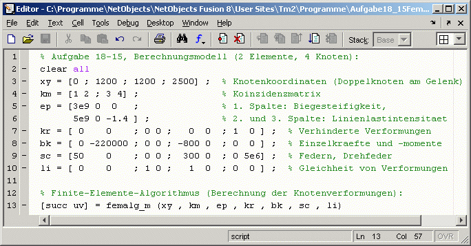 Matlab-Script Aufg18_15Femset.m