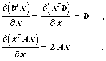 Ableitungsvorschriften fr Skalarprodukt und quadratische Form