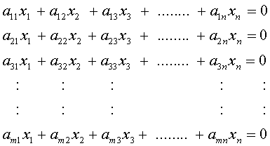 Homogenes Gleichungssystem