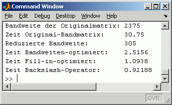 Fr das Problem mit 14652 Gleichungen sollte auf die Stukturoptimierung der Koeffizientenmatrix auf keinen Fall verzichtet werden