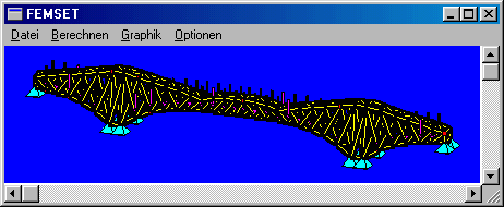 FEM-3D-Fachwerkmodell einer Brcke