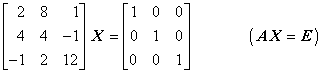 Einfaches Beispiel fr die Inversion einer Matrix mit dem Gau-Jordan-Verfahren