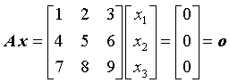 Beispiel eines homogenen Gleichungssystems mit singulrer Koeffizientenmatrix
