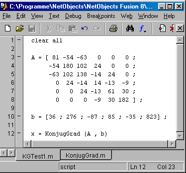 KGTest1Matlab