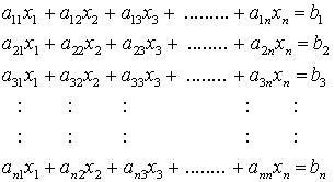 Lineares Gleichungssystem in ausfhrlicher Schreibweise