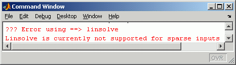 LinsolveErrorSparse