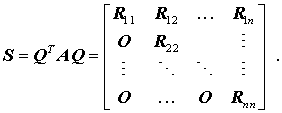 Eine spezielle hnlichkeitstransformation einer reellen Matrix fhrt auf Schursche Matrix