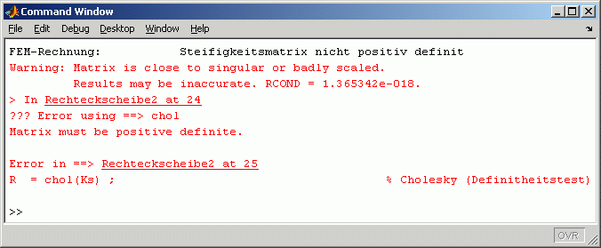Bei Rechnung mit voll besetzer Matrix reagieren die Lsungsverfahren angemessen