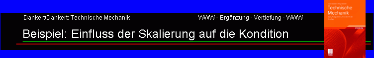 Beispiel: Einfluss der Skalierung auf die Kondition