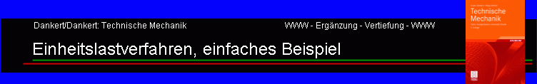 Einheitslastverfahren, einfaches Beispiel