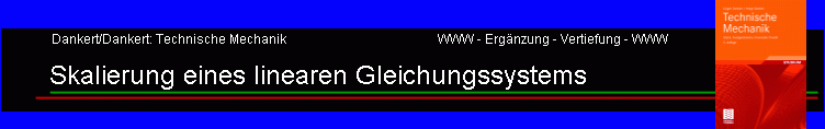 Skalierung eines linearen Gleichungssystems