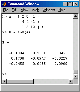 Beispiel: Inversion einer Matrix mit Matlab