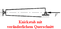 Knickstab mit
vernderlichem Querschnitt