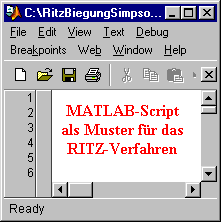 MATLAB-Script
      als Muster für das
      RITZ-Verfahren
