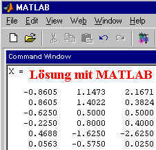 Lsung mit MATLAB