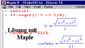 Lösung mit
         Maple