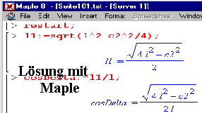 Lsung mit
         Maple