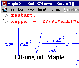 Lsung mit Maple