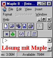 Lsung mit Maple