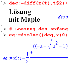Lösung
     mit Maple