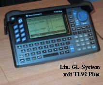 Lin. Gl.-System  
mit TI-92 Plus