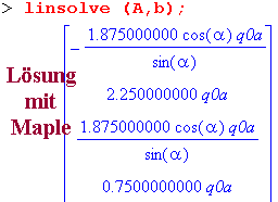 Lsung
 mit
 Maple