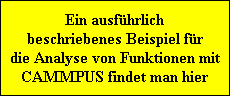 Ein ausfhrlich
beschriebenes Beispiel fr
die Analyse von Funktionen mit
CAMMPUS findet man hier